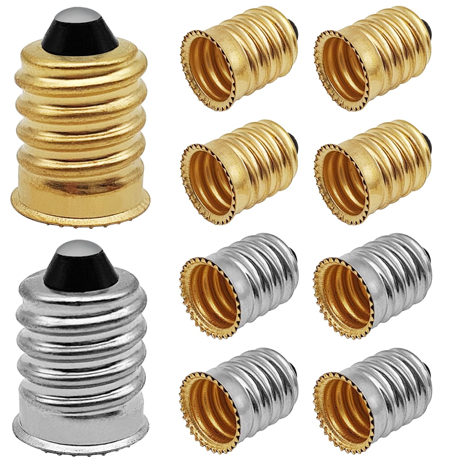 10 Pack E14 to E12 Adapter Converter, E14 to E12 Lamp Base Adapter, Light Con...