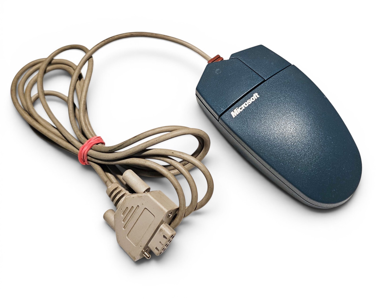 Microsoft Mouse - 2 Button - 9 Pin Serial Connector - PN 61402 - Blue - Untested