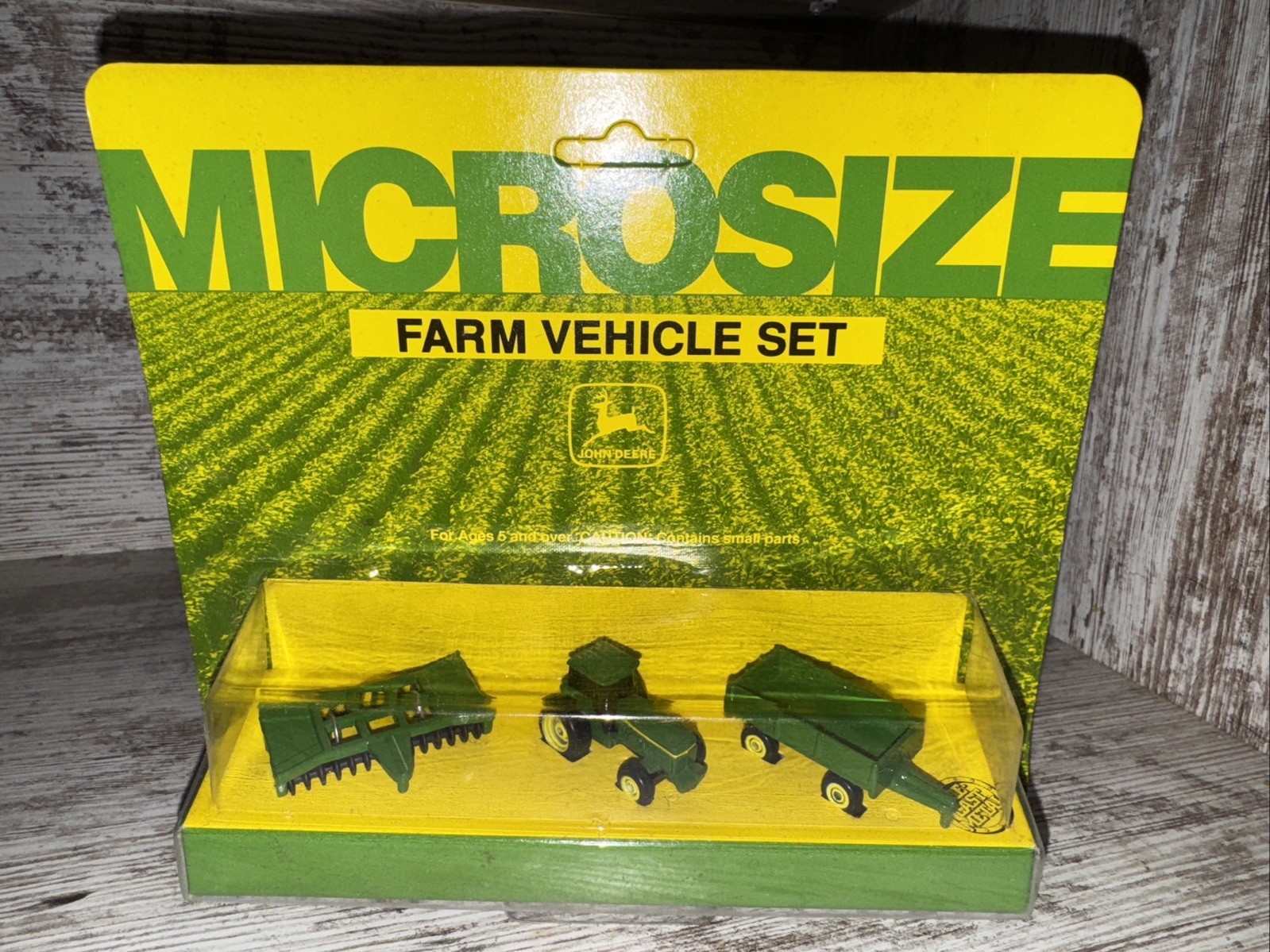 John Deere Microsize Farm Vehicle Set 3 Piece Farm Set Die Cast
