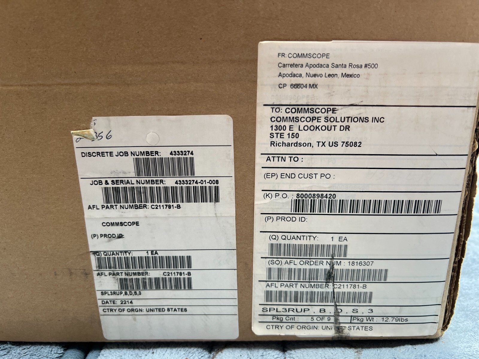 LightLink LANSystem SPL3RU Optical Splice Shelf - Missing Hardware Kit