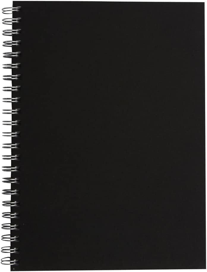 Wirobound Sketch Book Hardback 40 Sheet 130gsm White Cartridge Landscape Portait