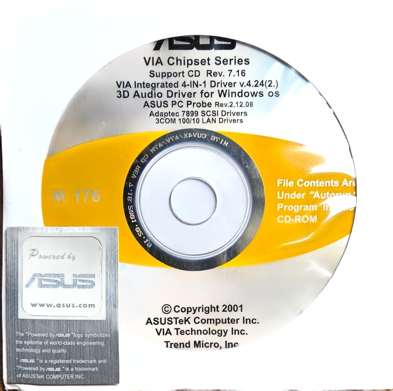 ASUS CUV4X, A7V and A7M VIA Chipset CD Rev 7.16 A/V, IDE/SCSI, LAN, Chipset, Mod