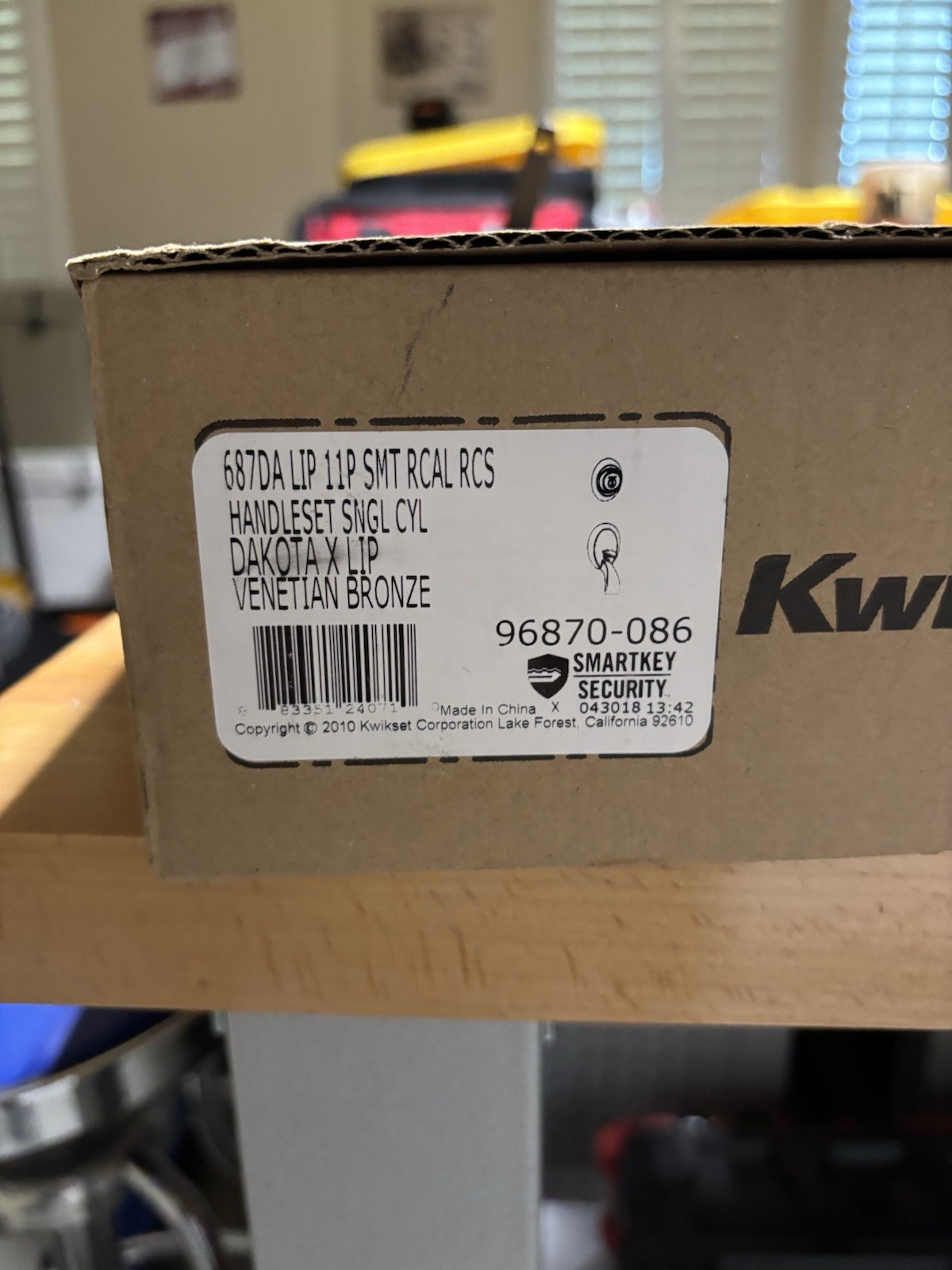 Kwikset Dakota X LIP Handleset, Exterior Only, 687DALIP 11P, Venetian Bronze