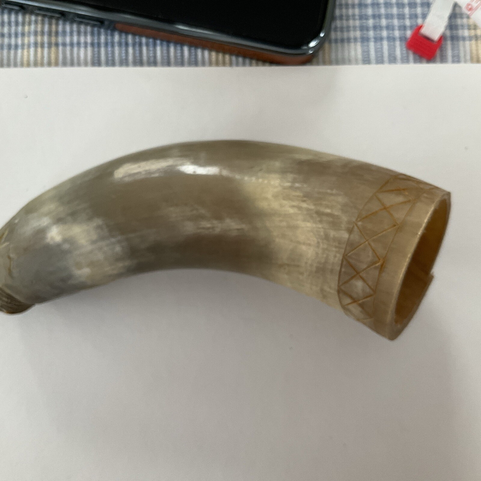 Cow Horn Civil War Enactment Black Powder Horn A Project Horn Threaded