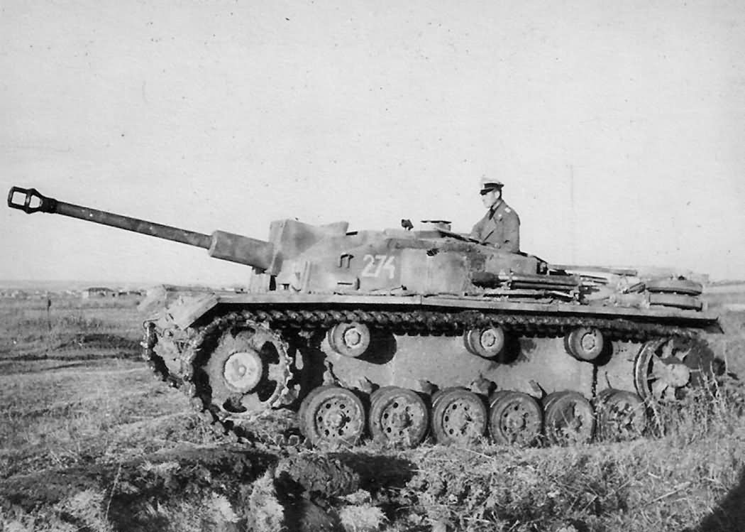 WWII Photo German Stug III Assault Gun Eastern Front WW2 B&W World War Two/ 4112