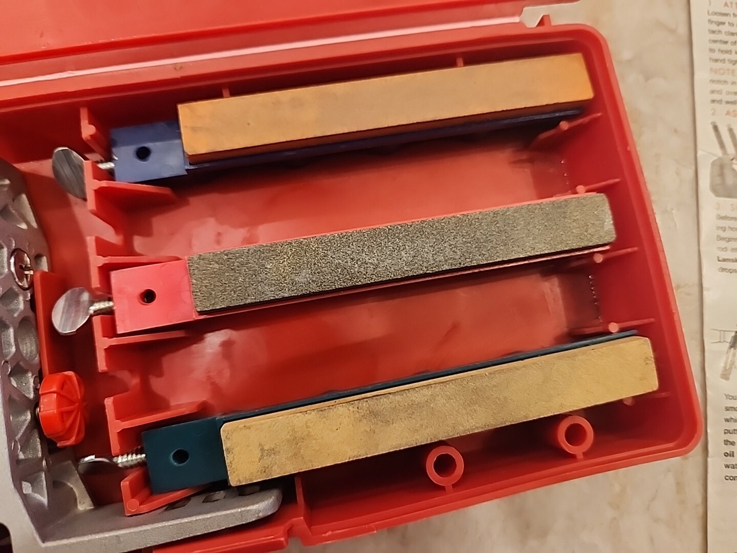 Lansky Knife Sharpening System Kit 3 Stones w/ Case & Manual