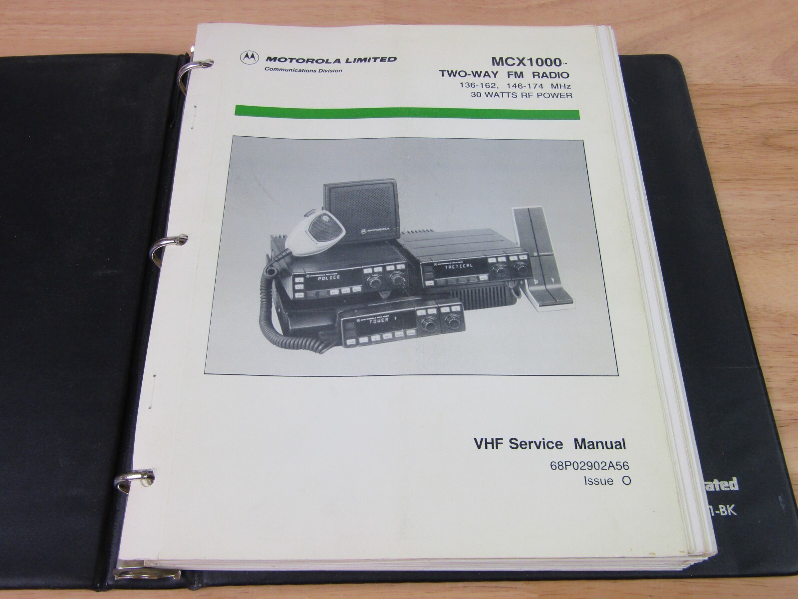 Motorola MCX1000 Two Way FM Radio VHF Service Manual book