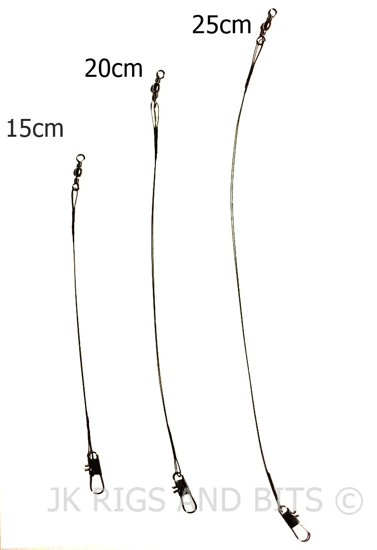 Wire Fishing Traces for Spinning Pike Traces Perch Zander Sea Fishing 15 20 25cm