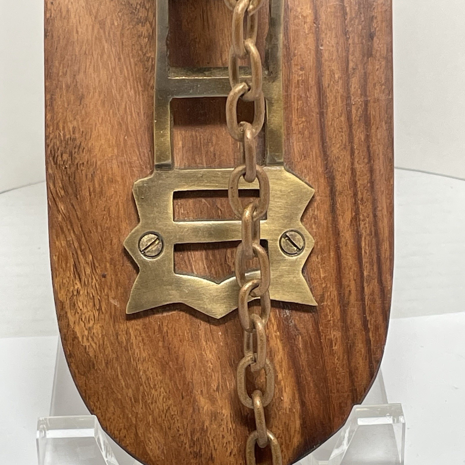 Wall Mount Brass Pull Chain Door Bell 14” Reproduction