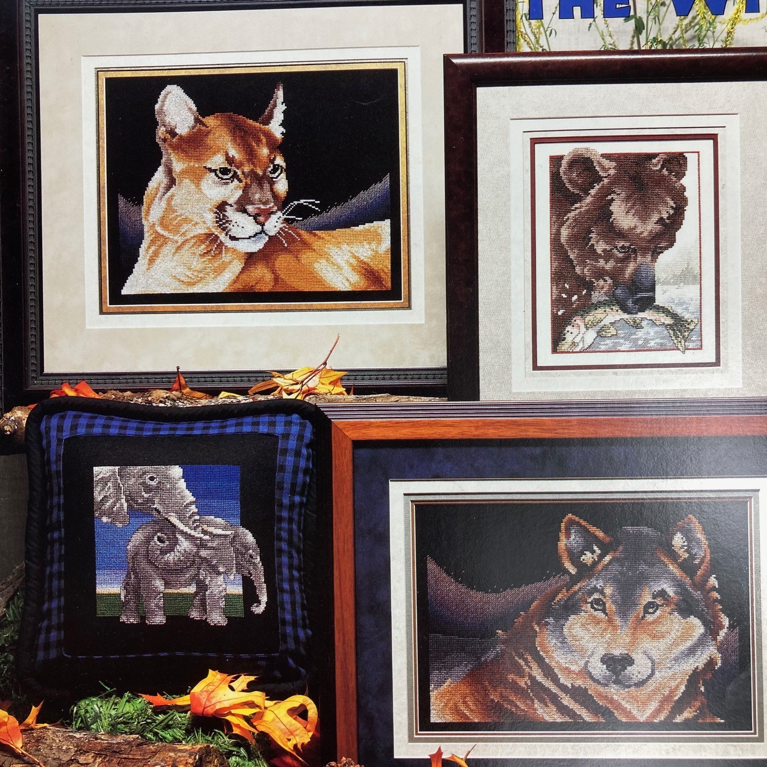 Animals of the Wild Tiger Wolf and more Cross stitch booklet Stoney Creek #184
