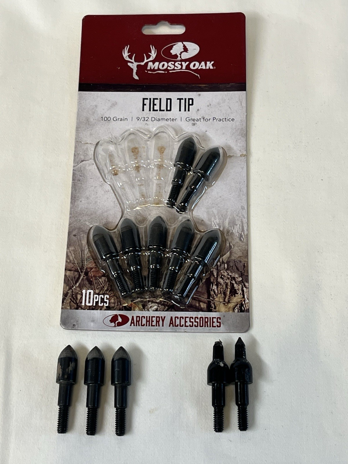 MOSSY OAK Archery Field Tip Point 100 GR - 9/32 - Carbon & Alum. Arrow  QTY 10