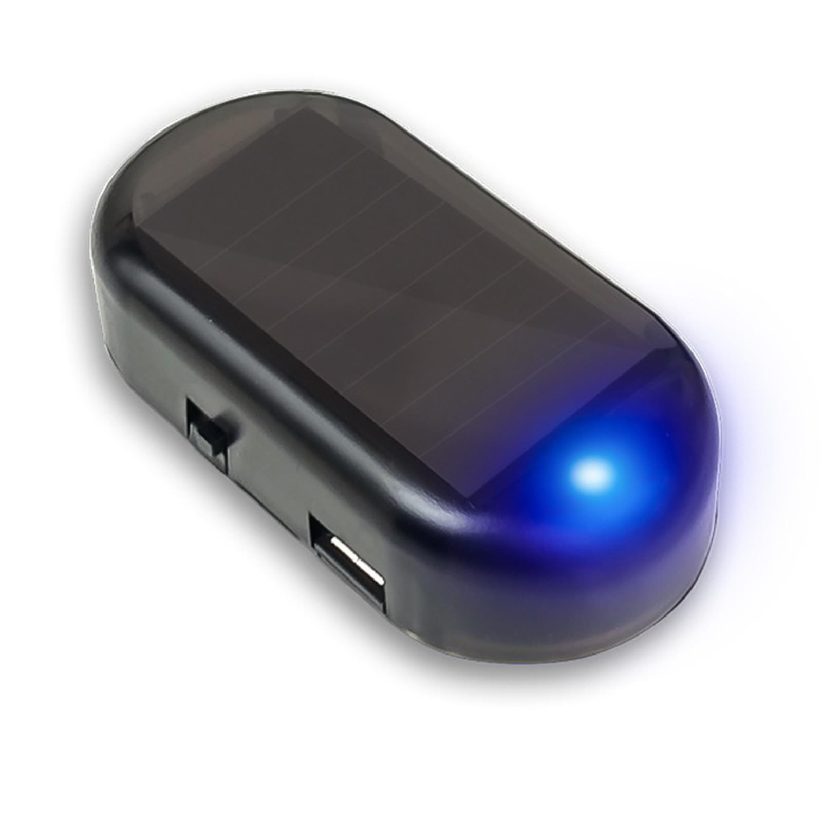 Hautllaif Anti-Theft LED Flashing Security Light, Fake Lamp, Solar Power Blue