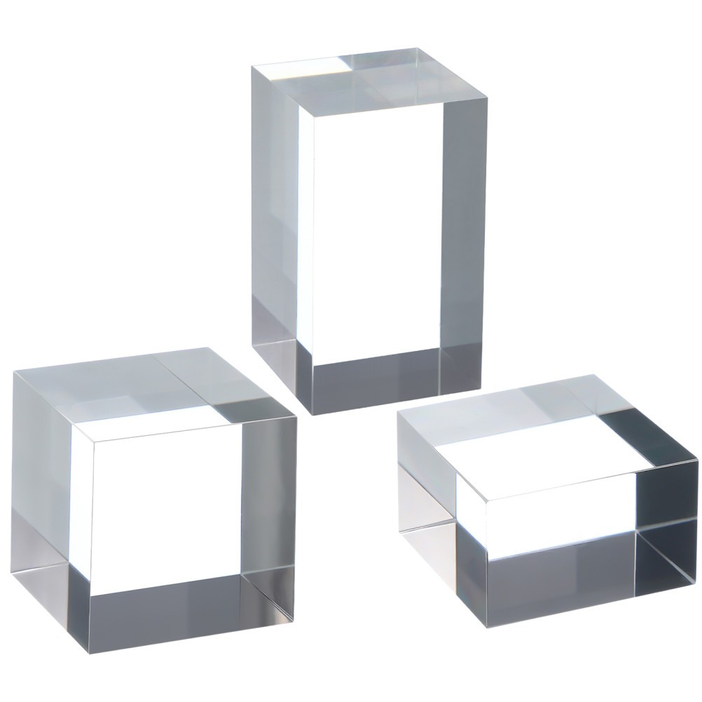 3 Pcs Acrylic Shooting Base Jewelry Box Riser Products Display Stands Showcase