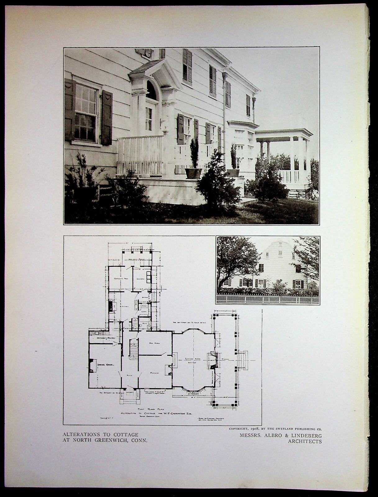 Cottage N. Greenwich CT House Floor Plans & Photo Albro Lindberg Architects 1909