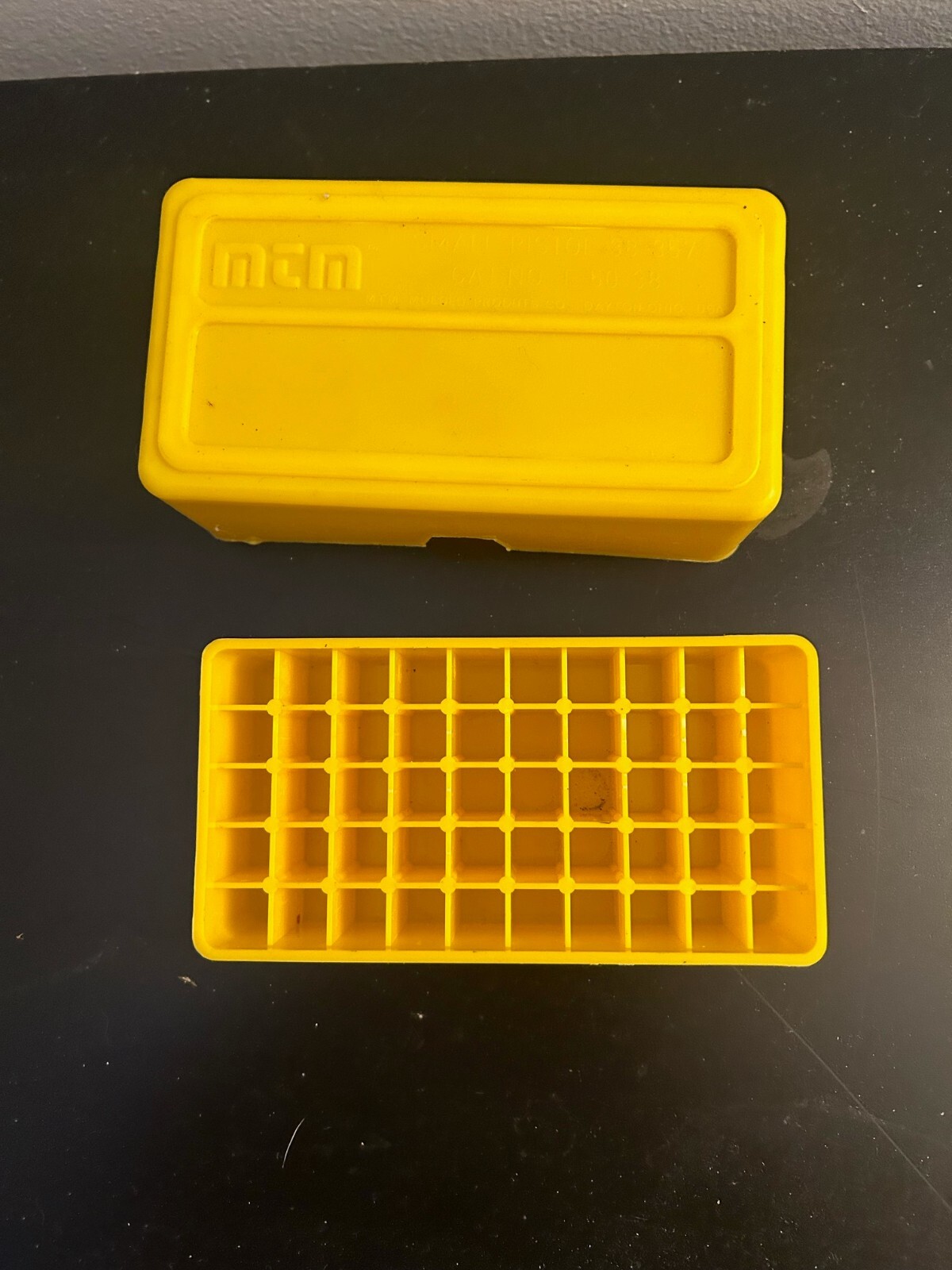 MTM Slip Top small  Ammunition Box Large 50  Rounds Clear yellow j-50-L-29