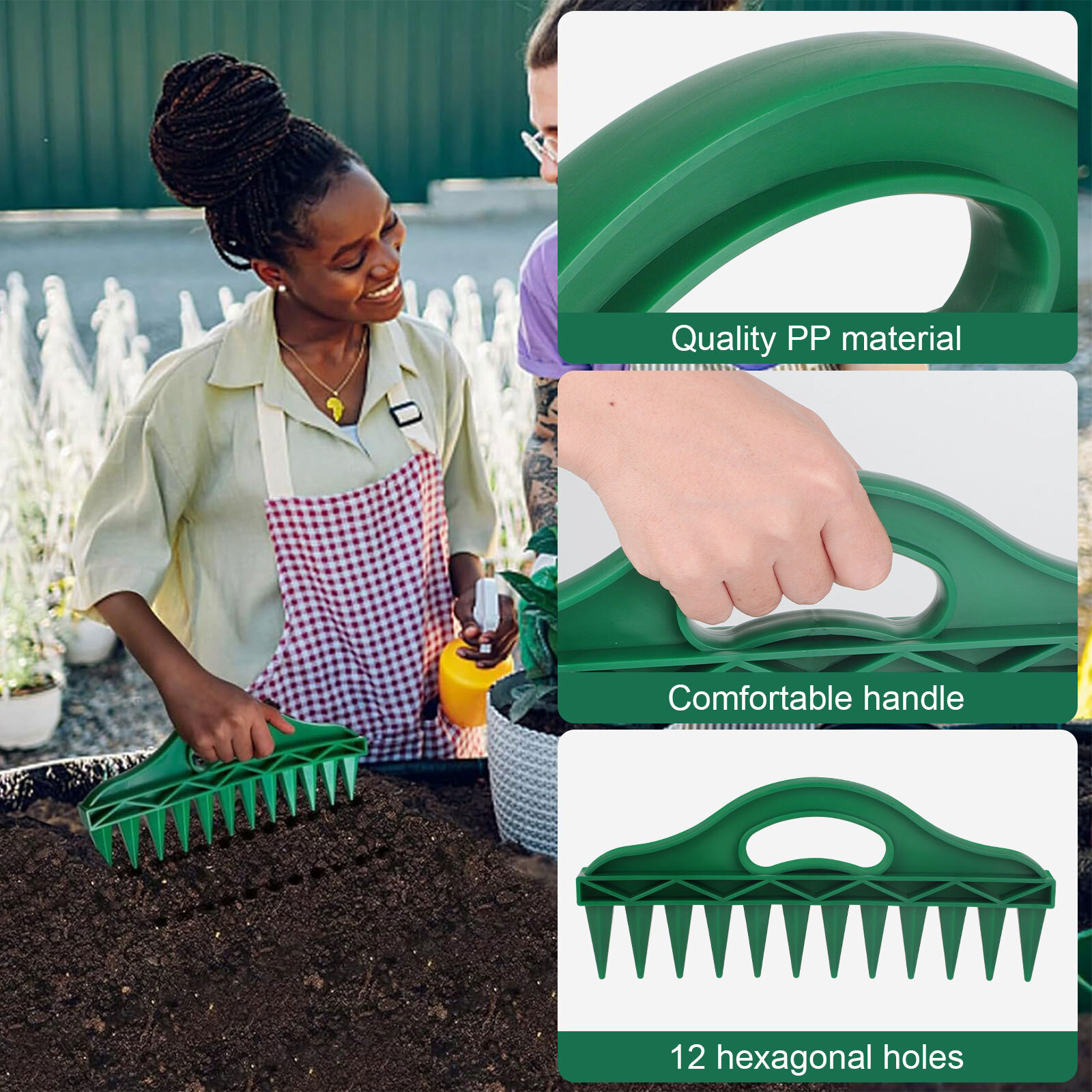 Garden Seeder Planter Adjustable Puncher Soil Digger Planter Sowing Seeder Tools