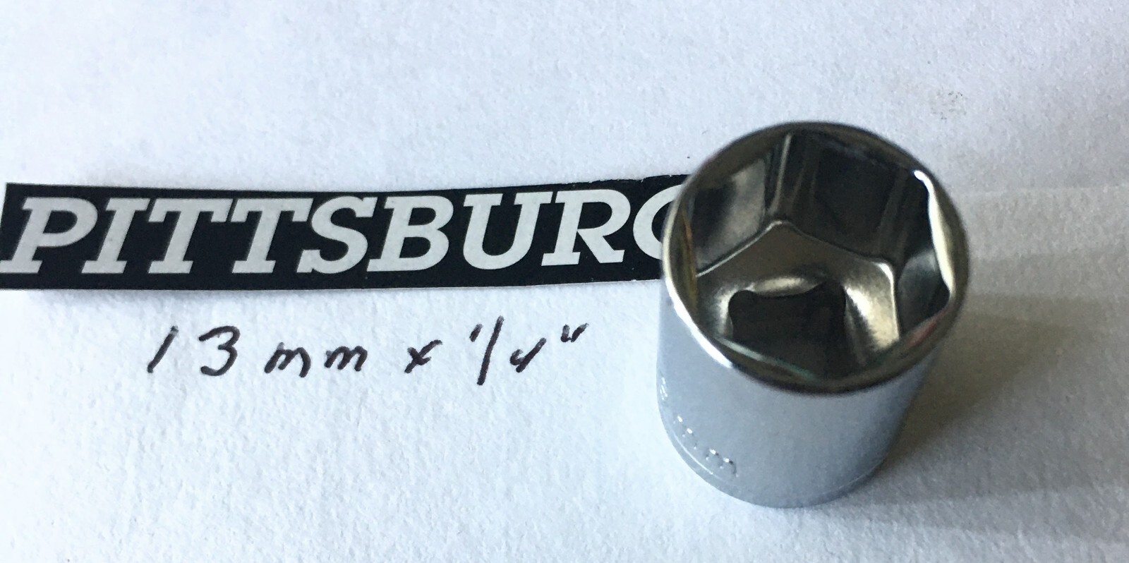 Pittsburgh  13 mm x 1/4" Dr Socket 6 Point  Free USA Shipping