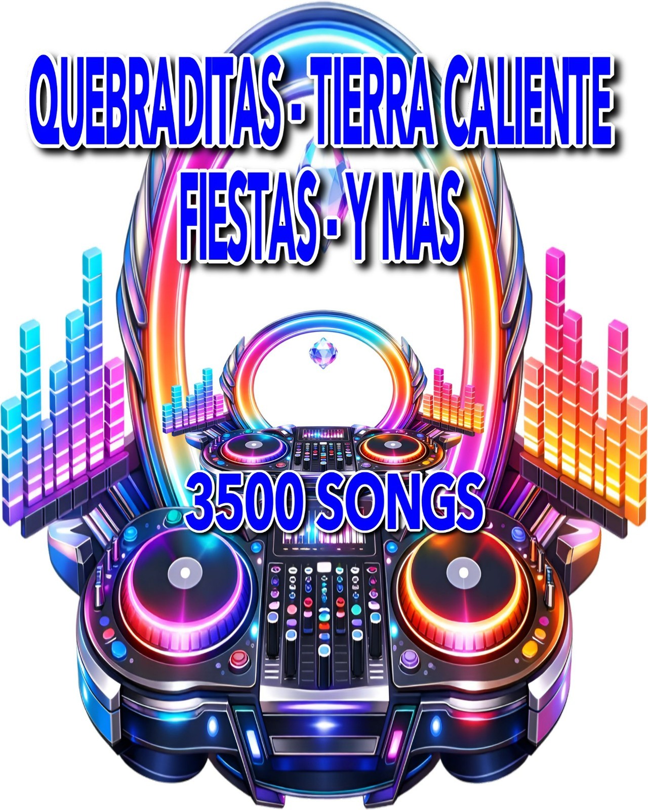 QUEBRADITAS - TIERRA CALIENTE-FIESTAS-TREMENDAS Y MAS USB DRIVE 32gb 3.2 speed