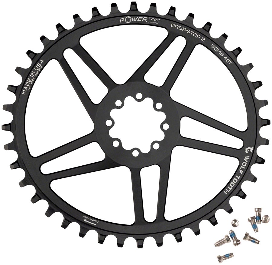 SRAM Elliptical 8-Bolt Direct Mount Chainrings - Wolf Tooth Elliptical Direct
