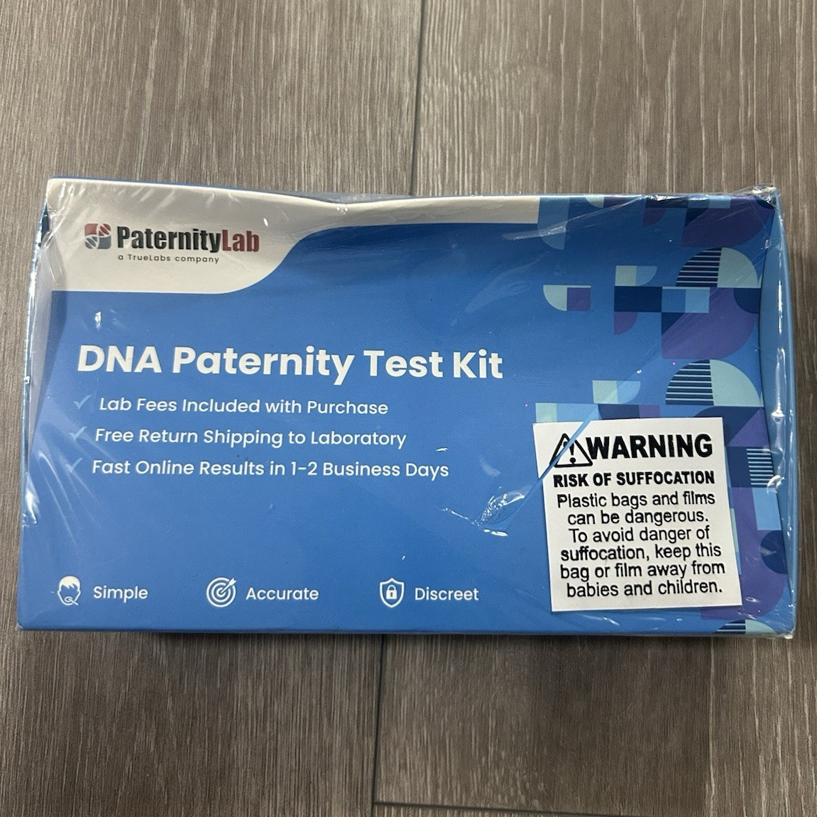 PaternityLab DNA Paternity Test Kit Blue, Fast Online Results 1-2 Business Days