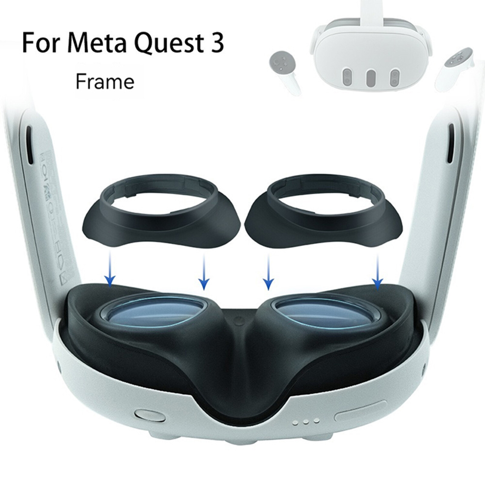 Lens Frame Scratch-resistant Integrated Frame For Quest 3 VR Glasses Myopia