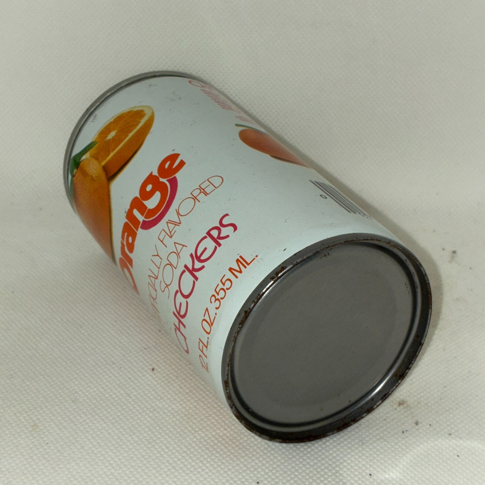 Checkers Orange soda can