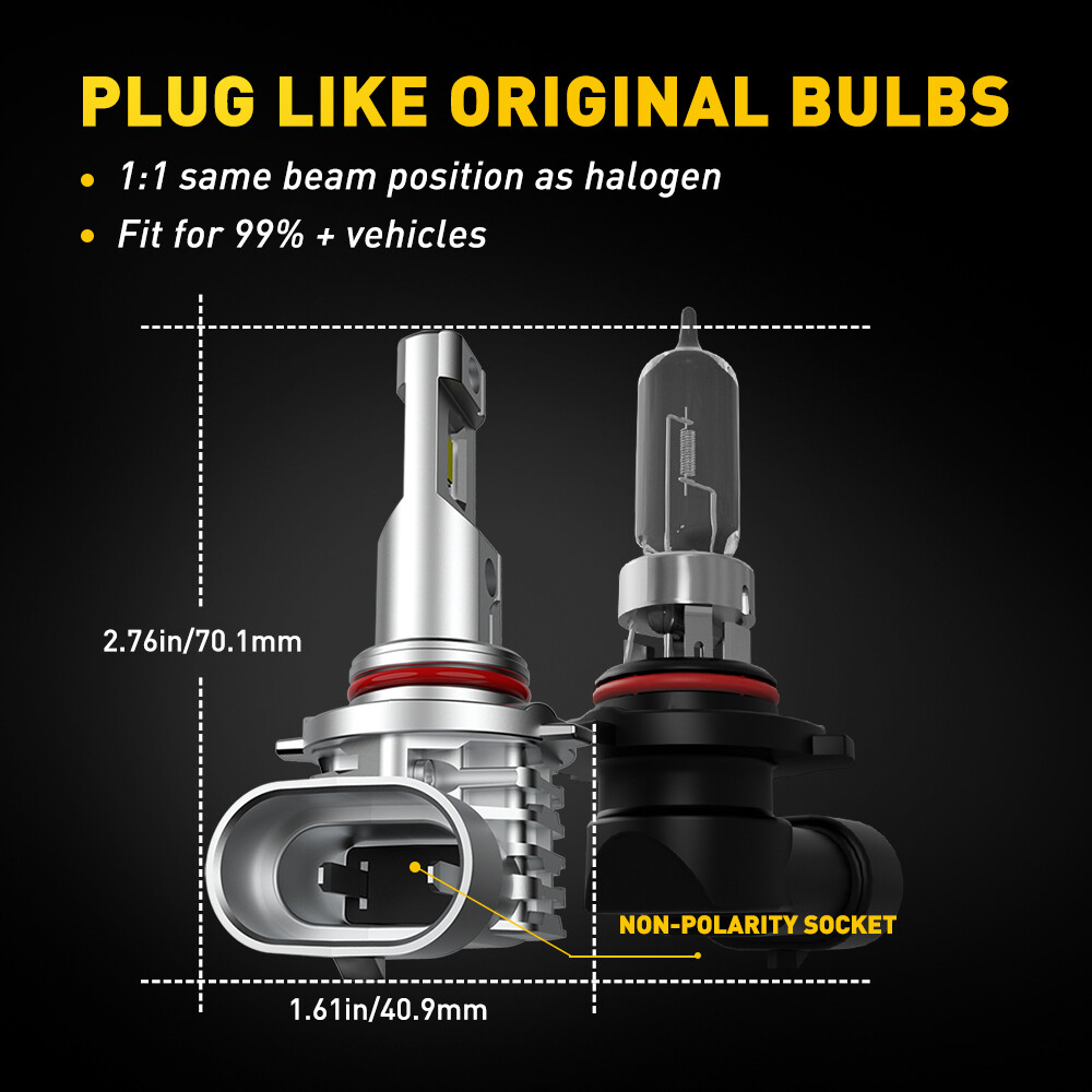 Combo 9005+H11 LED Headlight Super Bright Bulbs Kit White 720000LM High/Low Beam
