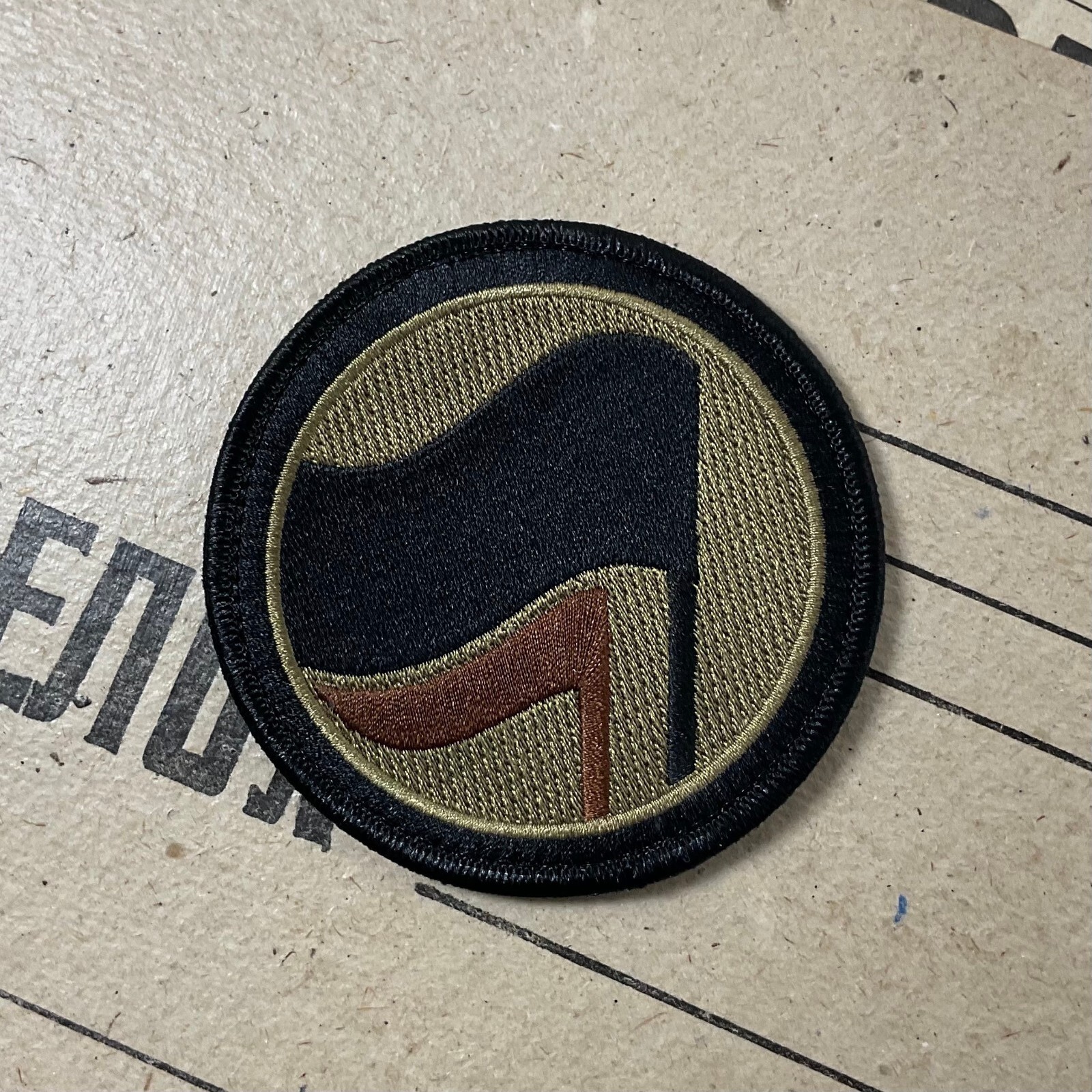 Anti-fascist Action OCP Embroidered Patch | Black On Red