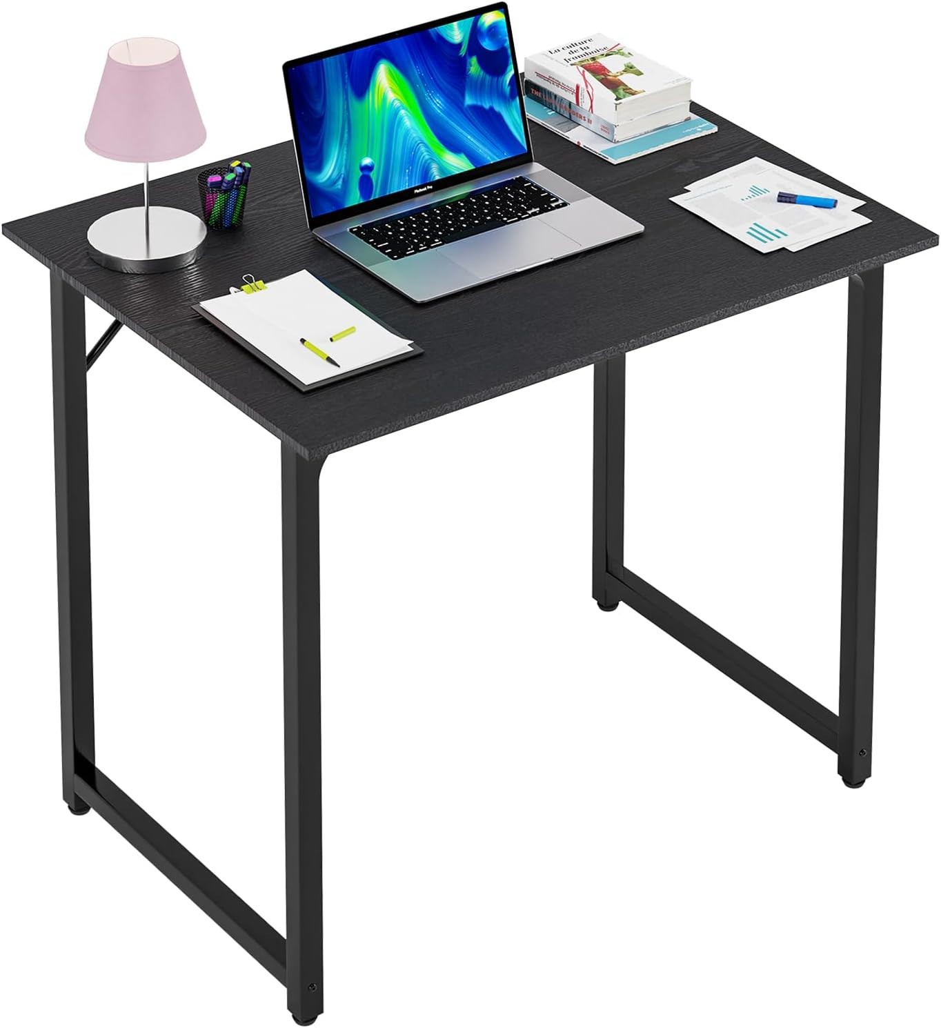 Computer Desk, 32 inch Office Desk with Metal Frame,Modern Simple Style for Home