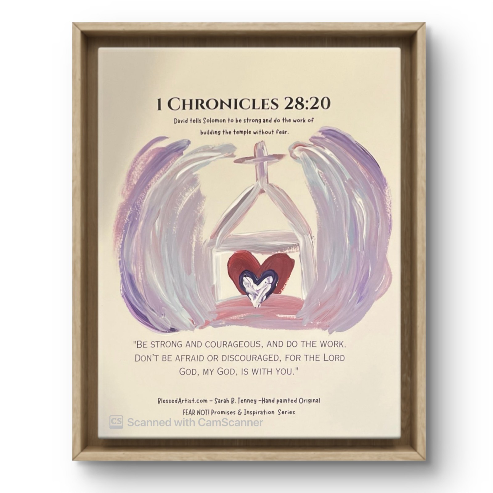 BLESSED#1181 Christian Fear Not! Series 8x10 Original Paper Abstract Art