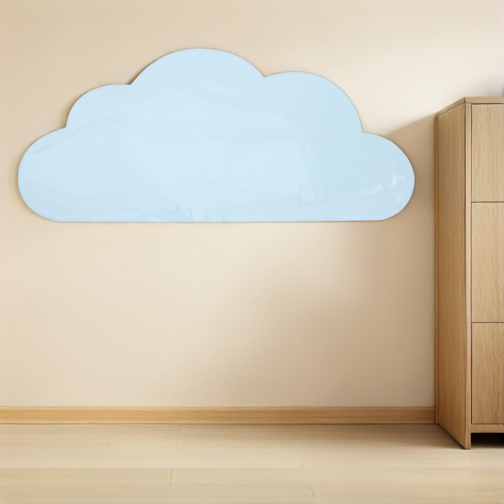 Reusable Sky Blue Whiteboard Decal with Adhesive Backing for Wall Organization