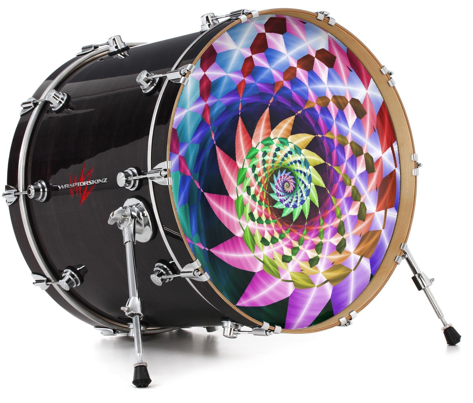 Vinyl Decal Skin for 26" Bass Kick Drum Heads Harlequin Snail