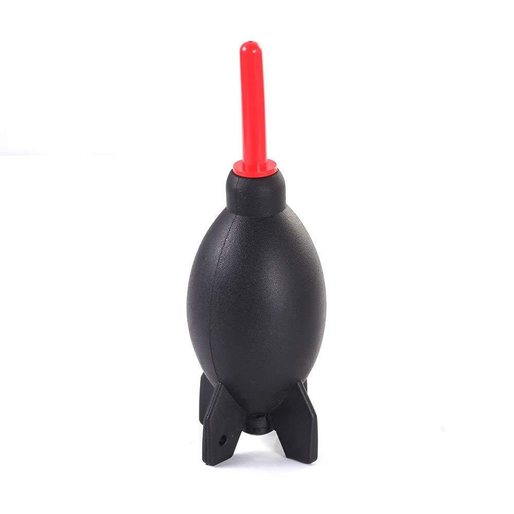 FocusFoto PRO 6.6 Inch Rubber Rocket Air Blower Duster Cleaner Dust Red