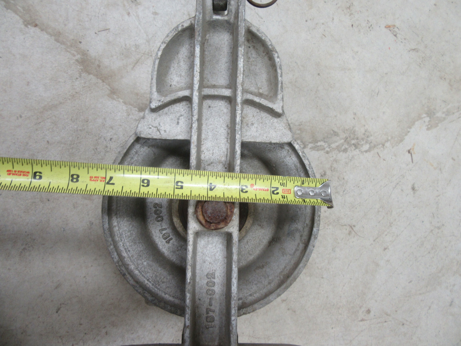 6" Sherman Reilly 3 Stringing Sheave Cable Block Pulley Snatch Lineman Tool