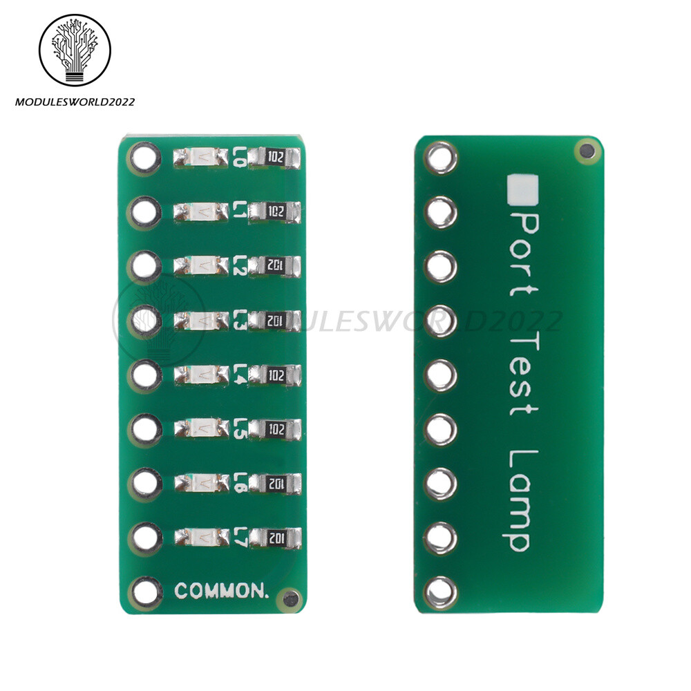 5Piece 8-segment LED Port Test Lamp Indicator Red Green Blue Colors 3.3V-5V DIY