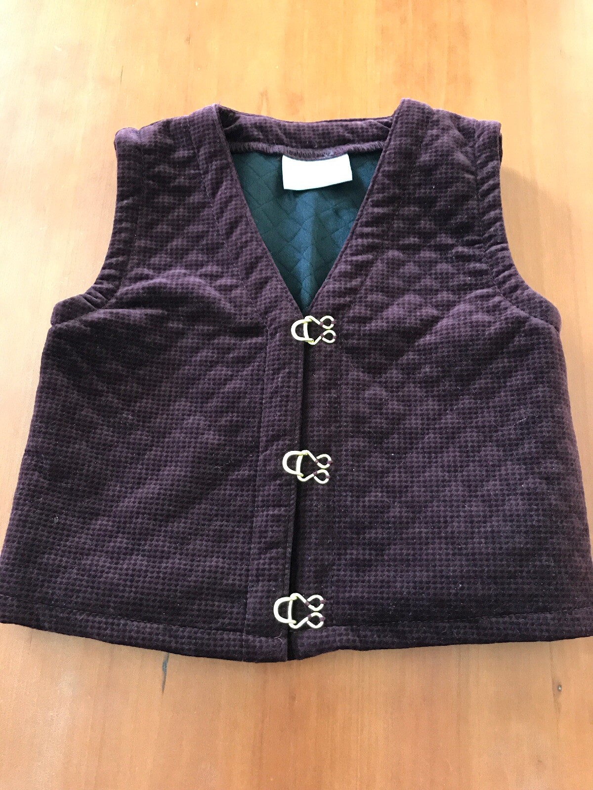 Zanilli (UK) NWOT Burgundy Quilted Velveteen Vest - 3 Years
