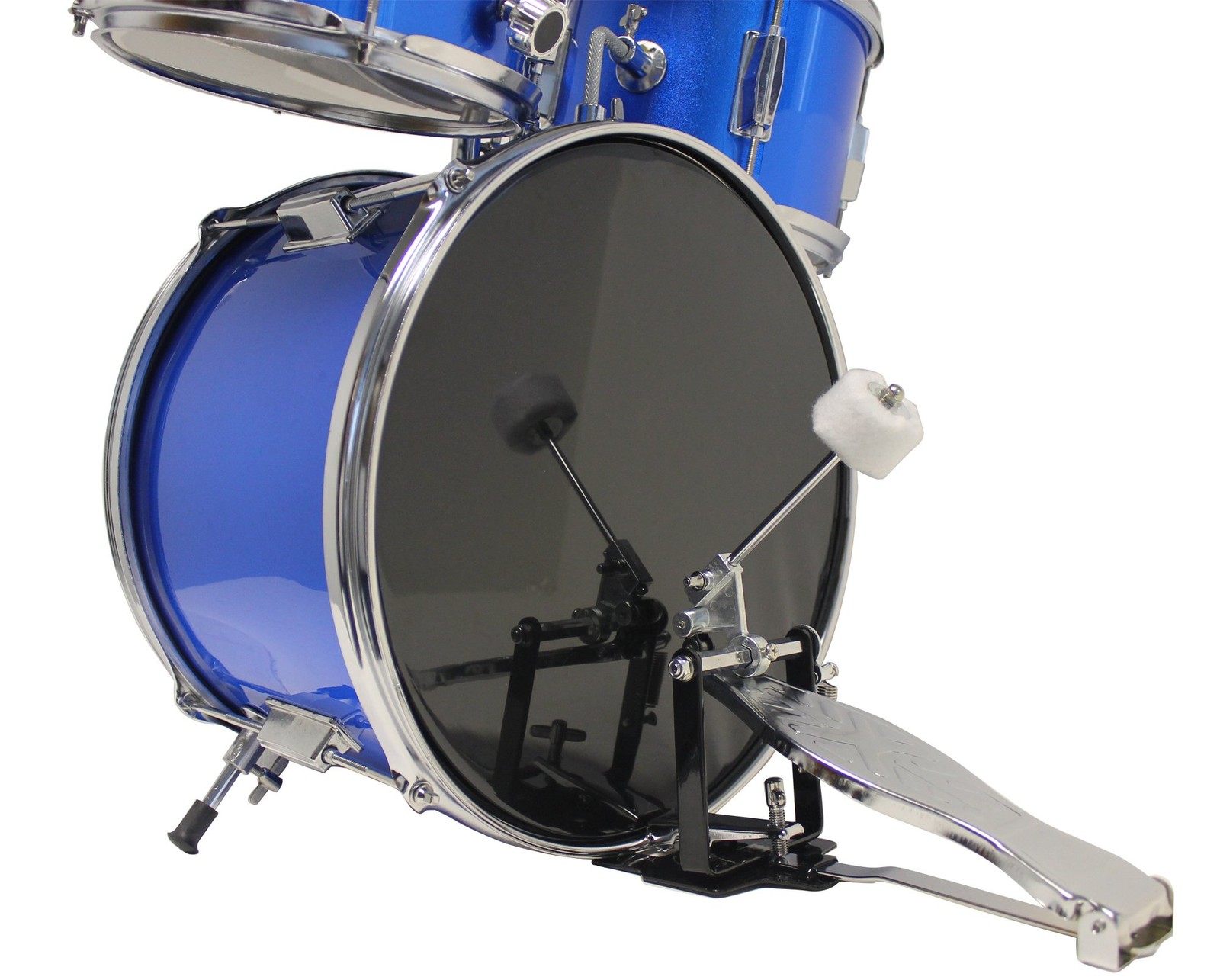 Kids Drum Set 3 Piece with Sticks & Throne Seat - Beginner Drum Kit for Children