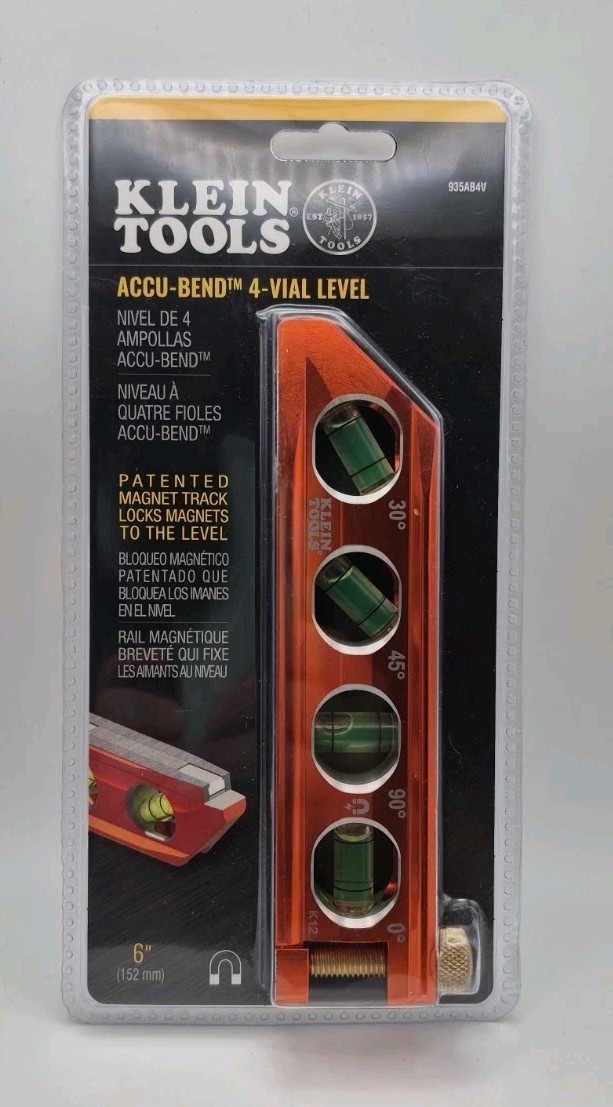 Klein Tools ACCU-BEND Magnetic Level - 4 Vial (935AB4V)