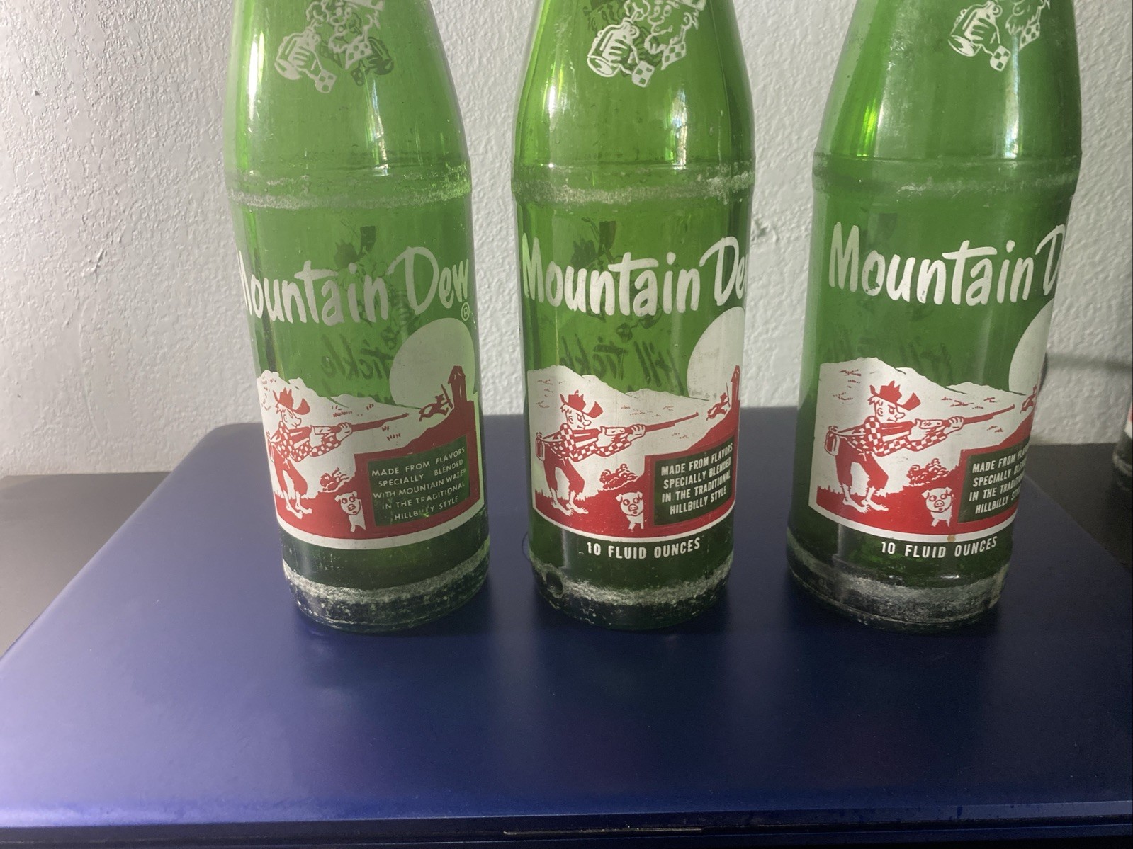 Mountain MTN Dew Collection Lot of 3 Mt Dew 10 oz Bottles MTN Dew