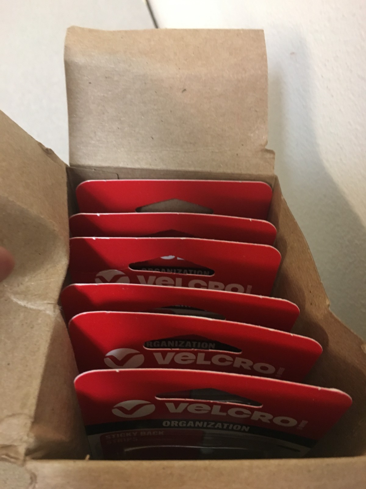 6 VELCRO Brand Sticky Back Sm/Med Nylon Hook & Loop Fastener 3-1/2 in. L 4strips
