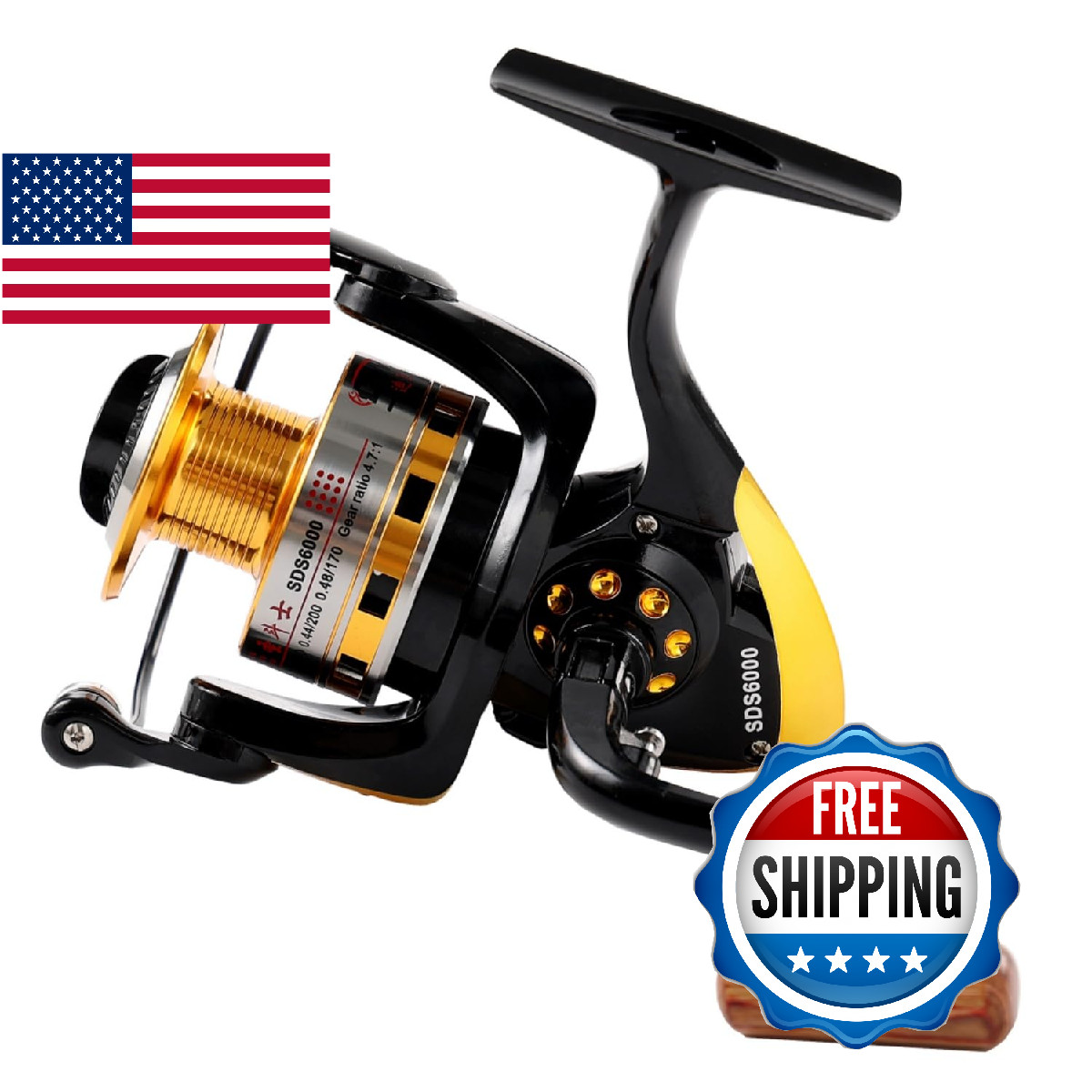 Diwa Spinning Fishing Reels Saltwater Freshwater 1000-6000 Series Spool Left Rig