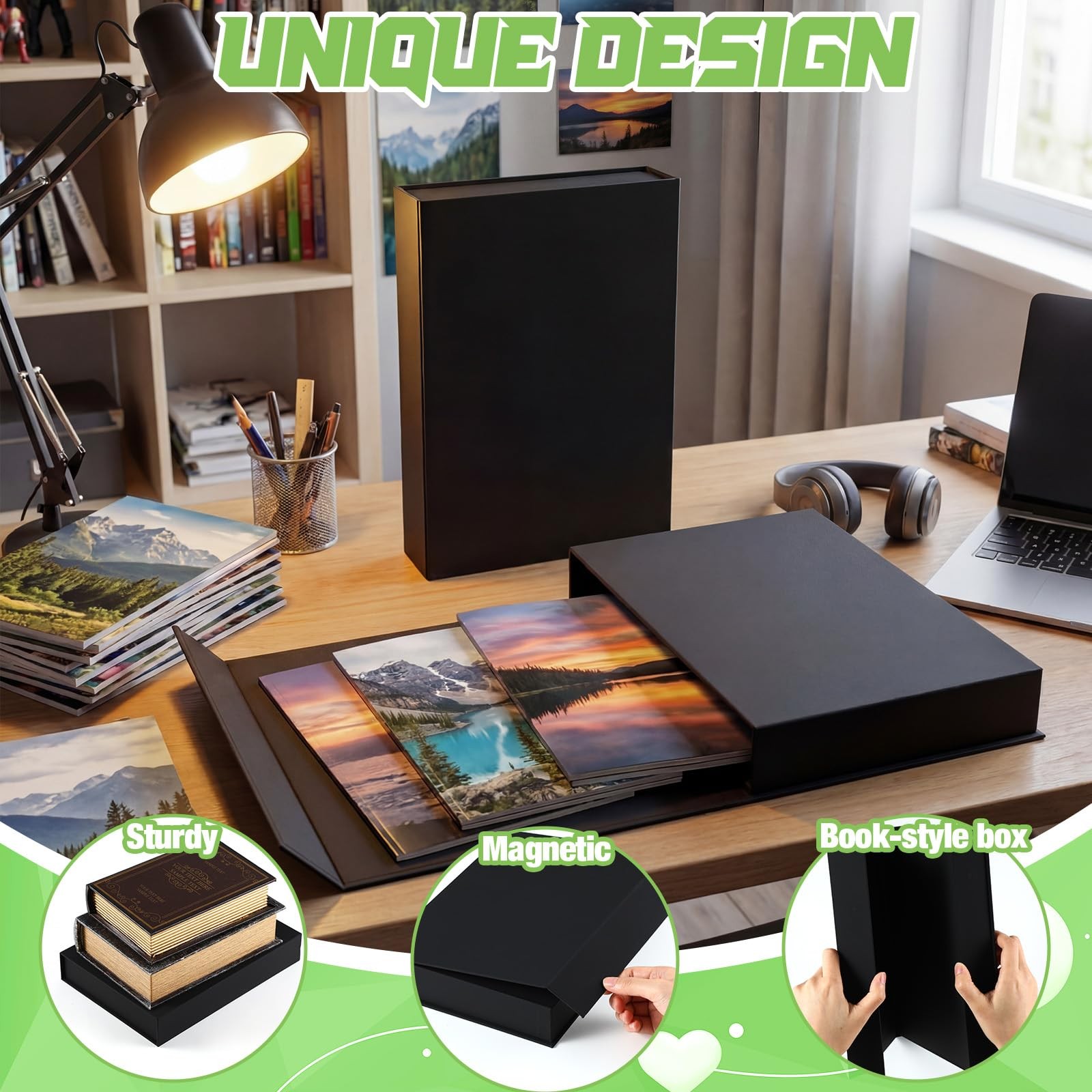 YooNotee 2 Pack Comic Book Storage Folio Comic Book Storage Box with Strong