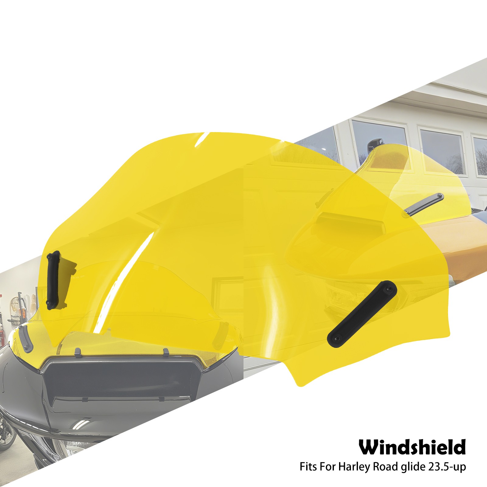 Wave Windscreen 13inch Windshield Fit For Harley Road Glide FLTRX 24-2025 Yellow