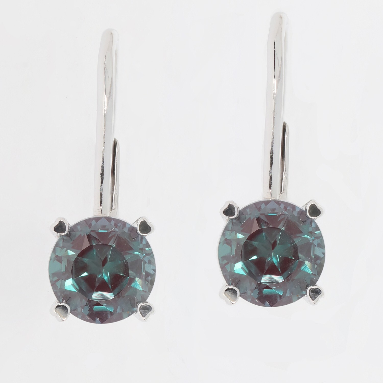 Sterling Silver Semi Mount Earrings Setting Round RD 5X5mm Leverback