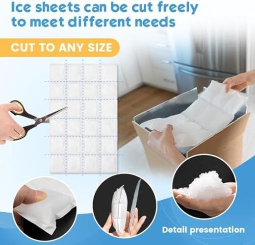 Ice Sheets for Coolers Reusable - Ice Pack Sheets - Ice Mat with white-4PCS