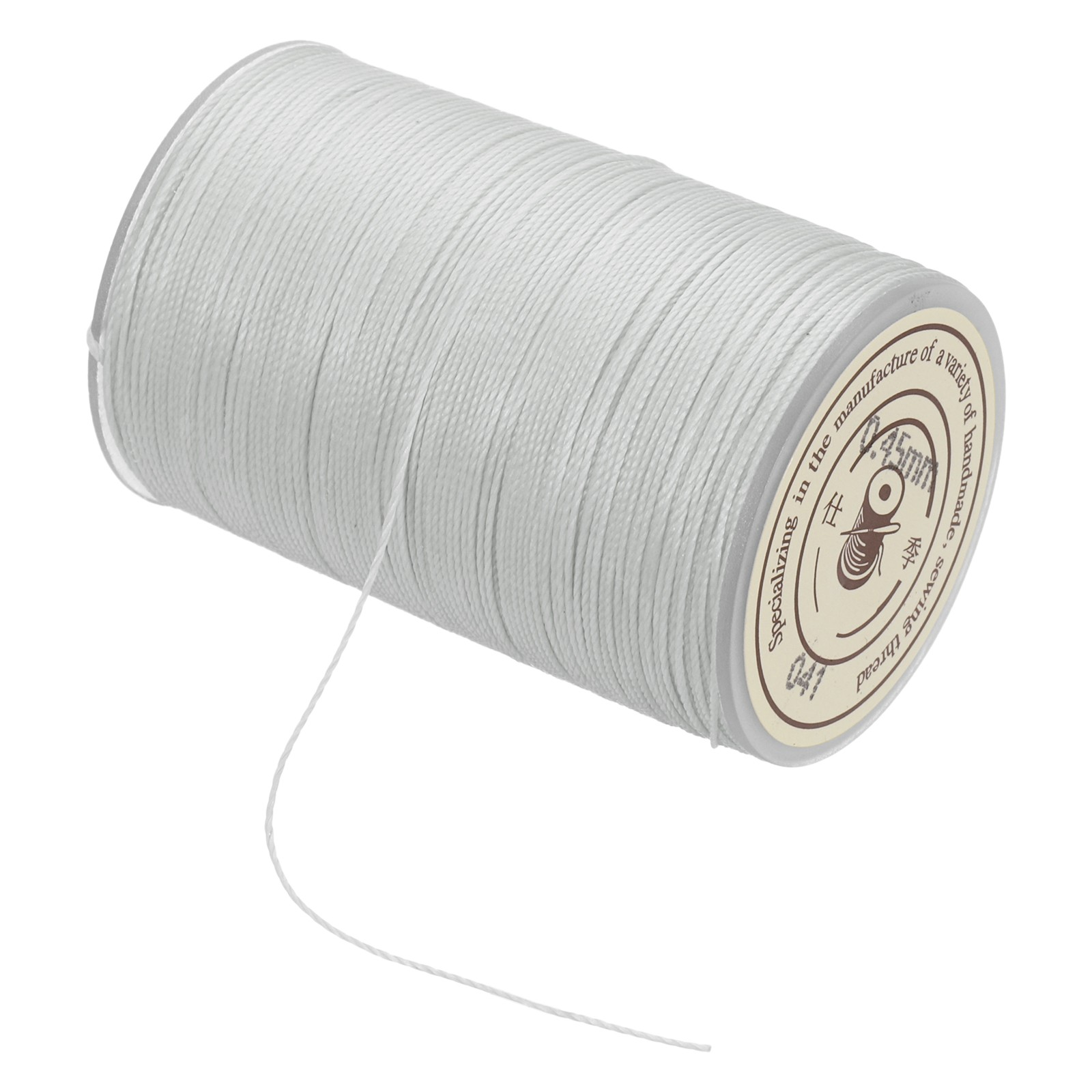 Waxed Cord 0.45mm Waxed Thread 87 Yard Wax String Leather Cord (Beige Gray)