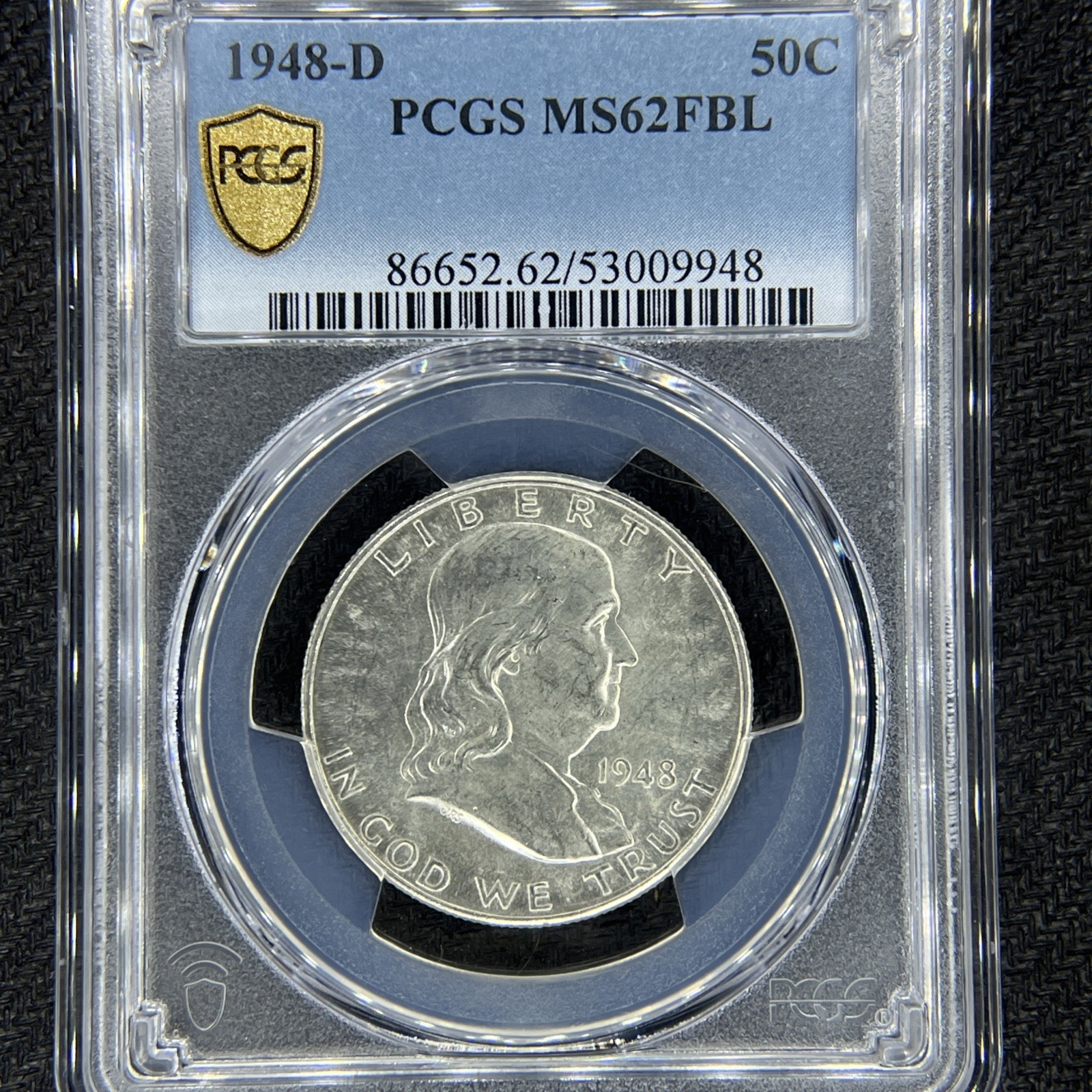1948-D Benjamin Franklin Half Dollar FBL