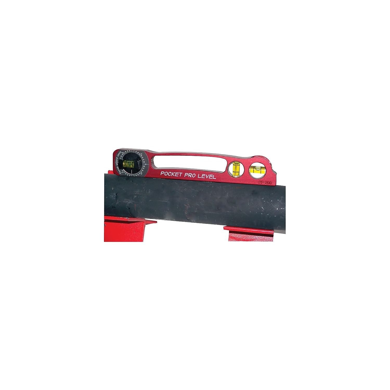 Flange Wizard PP-200 Pocket Pro Levels, 9, 3 Vials, RED