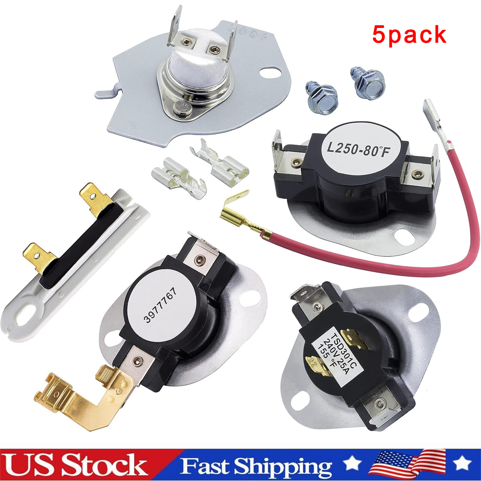 3387134 3977767 279816 3392519 Dryer Thermostat fuse Kit For Kenmore Whirlpool