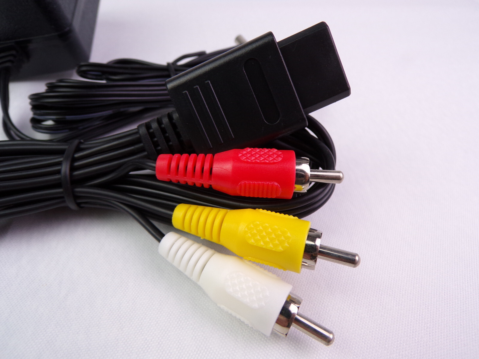 AC Adapter Power Cord & RCA AV Cable Bundle For SNES Super Nintendo Game System